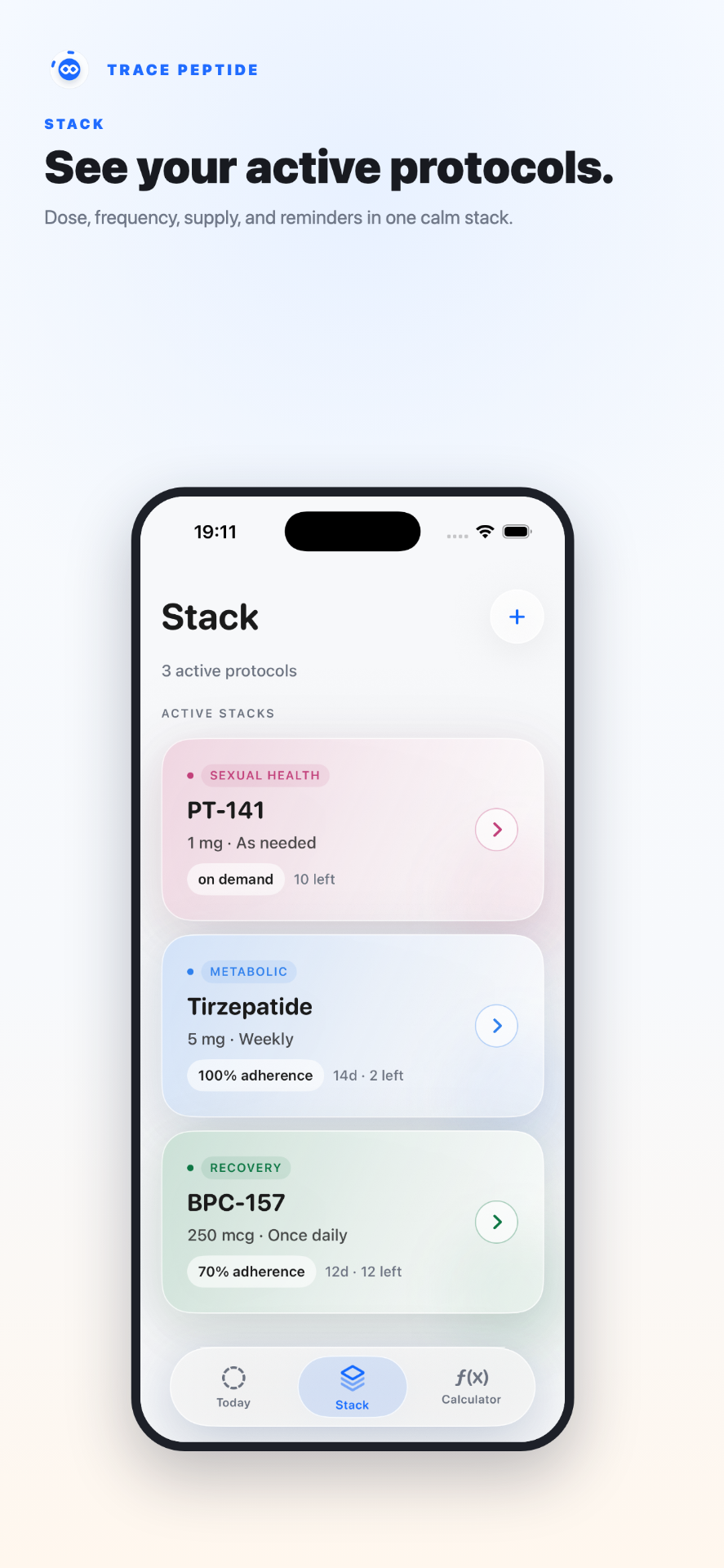 Trace Peptide — Stack of active protocols